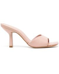 SCHUTZ SHOES - Mid-Heel Leather Mules - Lyst