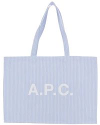 A.P.C. - Sac Cabas Diane À Rayures - Lyst