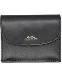 A.P.C. - Genève Trifold Wallet - Lyst