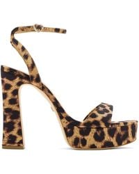 Badgley Mischka - Caia Platform-Heel Animal-Print Sandals - Lyst