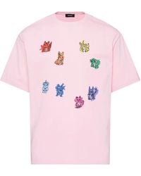we11done - Sticker-Print T-Shirt - Lyst