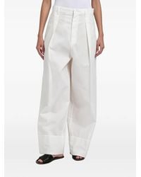 Brunello Cucinelli - Pleated Wide-Leg Trousers - Lyst