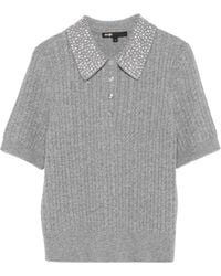 Maje - Polo de punto de ochos con apliques - Lyst