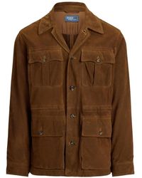 Polo Ralph Lauren - Veste Saharienne En Daim - Lyst