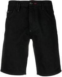 Philipp Plein - Short En Jean À Coupe Droite - Lyst