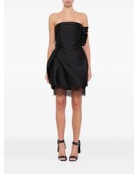 Lanvin - Lace-Detail Strapless Midi Dress - Lyst