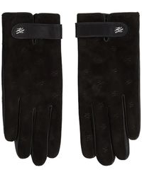 KARL LAGERFELD - K/Autograph Suede Gloves - Lyst