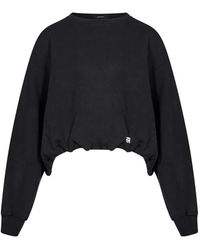 R13 - New York 13 Logo-Print Cropped Sweatshirt - Lyst