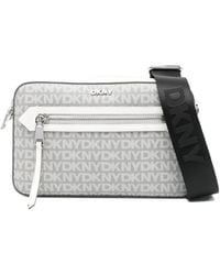 DKNY - Logo-Monogram Shoulder Bag - Lyst