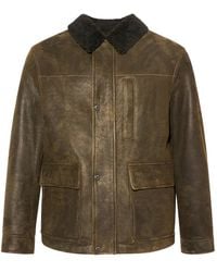 Yves Salomon - Ribbed Shearling Leather Jacket - Lyst