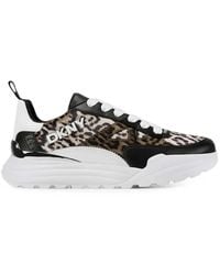 DKNY - Leopard-Print Zanira Sneakers - Lyst