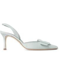 Manolo Blahnik - Maysli Buckle-Detail Pointed-Toe Pumps - Lyst