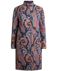 Etro - Quilted Paisley Coat - Lyst
