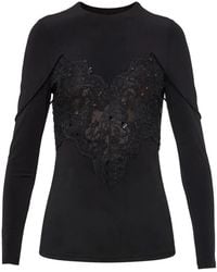 Nissa - Tencel And Wool Lace Corset Top - Lyst