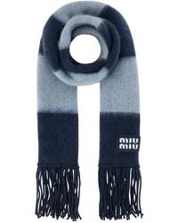 Miu Miu - Sciarpa Con Ricamo - Lyst