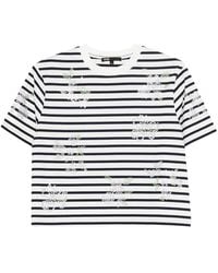 Maje - Striped-Pattern T-Shirt - Lyst