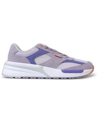 EA7 - Suede-Panels Lace-Up Sneakers - Lyst