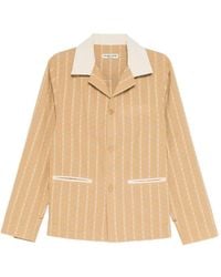young n sang - Check-Pattern Camp-Collar Jacket - Lyst