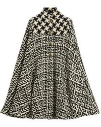 Valentino Garavani - Houndstooth Tweed Cape - Lyst