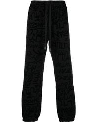 Versace - Graffiti-print Drawstring-waist Track Pants - Lyst