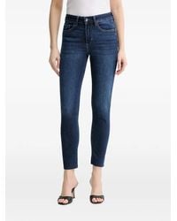 Liu Jo - Logo-Plaque Frayed Jeans - Lyst