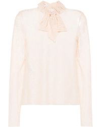 Philosophy Di Lorenzo Serafini - フローラルレース シアーブラウス - Lyst