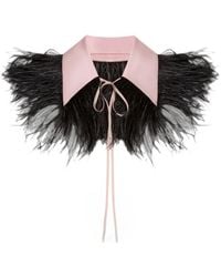 La DoubleJ - Chemise La Scala Bordée De Plumes - Lyst
