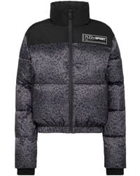 Philipp Plein - Leopard-Print Puffer Jacket - Lyst