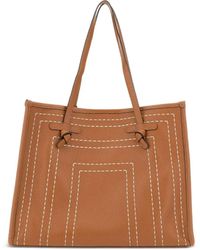 MARCELLA CLUB - Stitched Leather Shoulder Bag - Lyst