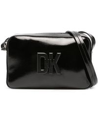 DKNY - Logo-plaque Leather Crossbody Bag - Lyst