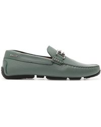 Bally - Bb-plaque Leather Loafers - Lyst