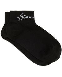 Armani Exchange - Logo-intarsia Socks - Lyst