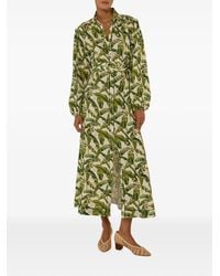Palm Noosa - Riviera Palm-Print Belted Dress - Lyst