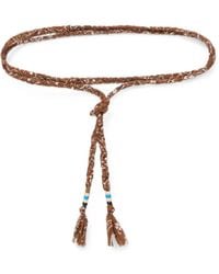 Alanui - Cinturón Trenzado Con Motivo De Bandana - Lyst