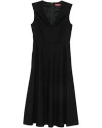 Max Mara - V-Neck Sleeveless Midi Dress - Lyst