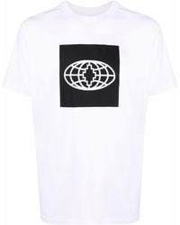 Marcelo Burlon - Camiseta con estampado de globo terráqueo - Lyst