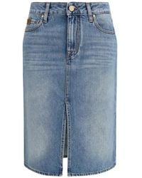 Jacob Cohen - Five-Pocket Split Midi Skirt - Lyst