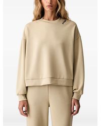 ARMANI EXCHANGE - Logo-Embroidered Dropped-Shoulder Sweatshirt - Lyst