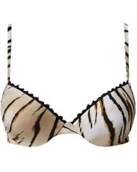 Twinset - Animal-Print Push-Up Bikini Top - Lyst