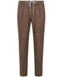 Eleventy - Pleated Drawstring-Waist Trousers - Lyst