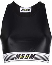 MSGM - Logo-Underband Sports Bra - Lyst