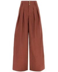 Chloé - Pleated Wide-Leg Trousers - Lyst