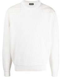 ZEGNA - Ribbed Crew-Neck Sweatshirt - Lyst