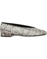Giorgio Armani - Python-Print Squared Ballet Flats - Lyst