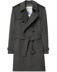 Burberry - Mid-Length Cashmere Hastings Trench Coat - Lyst