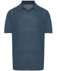 Corneliani - Textured-finish Cotton Polo Shirt - Lyst