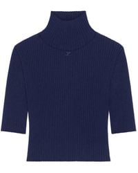 Courreges - Cropped Rib Knit Top - Lyst