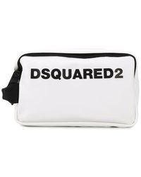 DSquared² Kulturbeutel mit Logo - Weiß