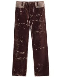 Maison Margiela - Flocked Denim Trousers - Lyst