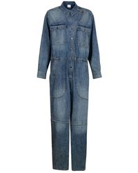 Isabel Marant - Button-Fastening Denim Jumpsuit - Lyst